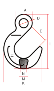 Gancho tipo olhal fundição F