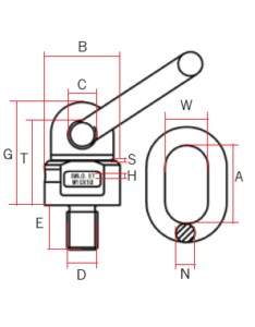 Olhal giratório SLR